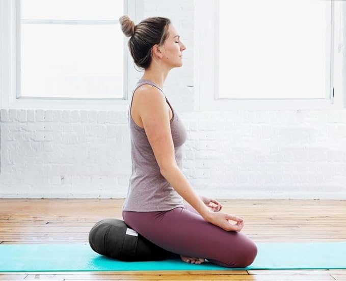 Meditation Cushion Sol Living Yoga Floor Pillow 100% Cotton Floor Cushion Removable Cover Firm Comfort Yoga Floor Cushion Seating for Adults Machine Washable Zafu Meditation Pillow Pouf Bolster Pillow