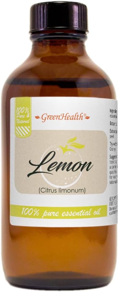 4 oz Lemon Essential Oil (100% Pure & Uncut) - GreenHealth Greenals