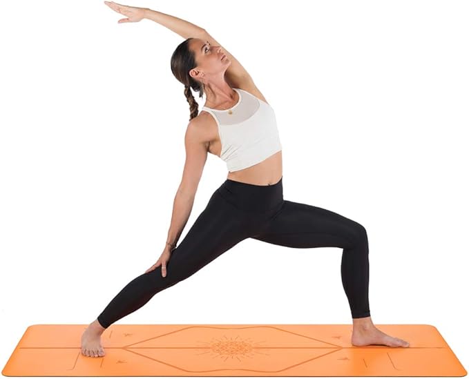 Liforme Travel Yoga mat – Patented Alignment System, Warrior-Like Grip, Non-Slip, Eco-Friendly, Ultra-Lightweight and Sweat Resistant, Made with Natural Rubber