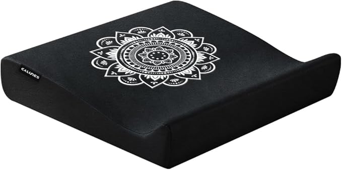Luxe Velvet Meditation Cushion Set, Zafu Yoga Floor Mat High-Density Foam, 26.4" Large Floor Pillows, Removable Washable Cover for Indoor/Outdoor Use, Metaphysical Mandala Design - Bloomnest