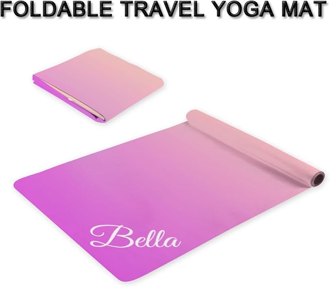 Custom Name Yoga Mat,Personalized Travel Yoga Exercise Mat,Non Slip,Perfect for Kids & Adults,Gradient Color E Series - Bloomnest