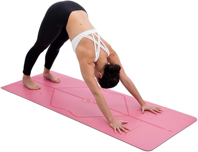 Liforme Original Yoga Mat – Free Yoga Bag Included - Patented Alignment System, Warrior-like Grip, Non-slip, Eco-friendly, sweat-resistant, long, wide, 4.2mm thick mat for comfort - Bloomnest