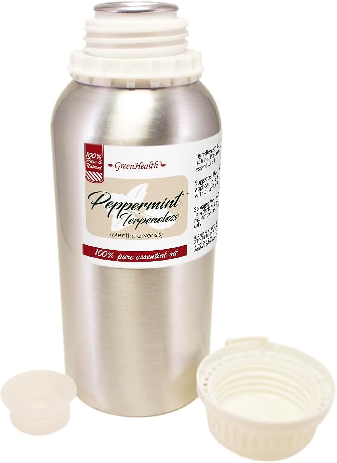 GreenHealth - 16 fl oz - Peppermint Essential Oil (Triple Distilled) 100% Pure & Natural, Uncut, Undiluted - Bloomnest
