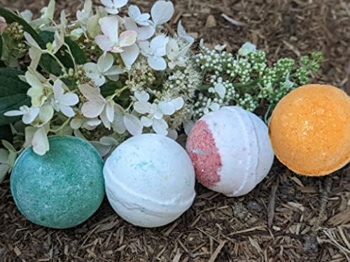 Legends Creek Farm, Goat Milk Bath Bomb Bundle, Shea Butter & Sunflower Oil, Hydrate and Relax, 18 Oz Total (4-Pack) (Oatmeal Milk & Honey, Bergamot Lime, Chamomile Cherry Blossom, Eucalyptus) - Bloomnest