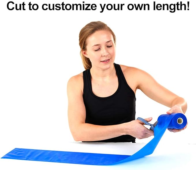 Resistance Band for Working Out - 8,16,24 Yard Resistance Bands Bulk Rolls - 10 Strengths in Light Medium and Heavy Exercise Bands - Latex Free Workout Bands Including iPhone App and e-Book - Bloomnest