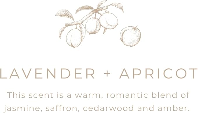 River Birch Candles Lavender + Apricot Scented Candle | Premium, All-Natural, Non-Toxic, Soy Wax | 8.5oz 40 Hr Burn Time | Cozy Relaxing Gifts for Home - Bloomnest