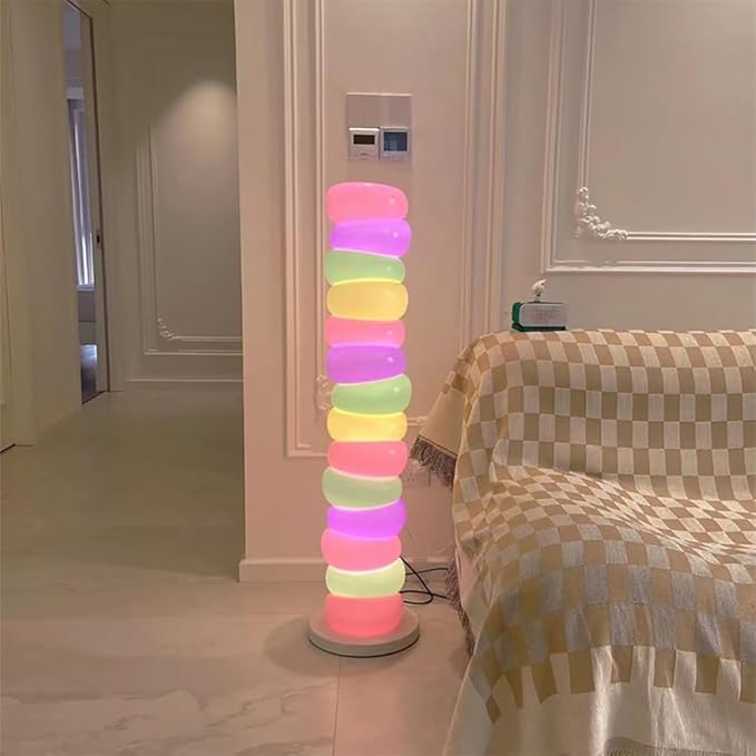 Nordic Children Floor Lamp Color Modern Family Iiving Room Bedroom Creativity LED Decorative Atmosphere (W) - Bloomnest