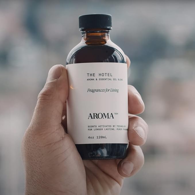 AromaTech The Hotel & White Tea & Thyme Set | Aroma Diffuser Essential Oils Blend of Peach, Red Rose, Pine, White Tea, Thyme, Amber - 120 Milliliter - Bloomnest