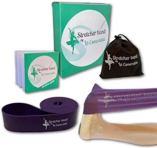 La Esmeralda Stretch Bands Set of 2 for Ballet, Dancers, Gymnastics .Resistance Bands to Improve Flexibility, Splitting and Strenght. 3 Colors, Gift Box, Instruction Booklet, Carry Bag Including. - Bloomnest