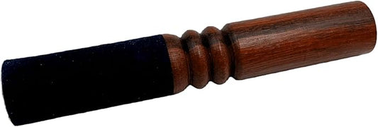 Tibetan Singing Bowl Mallet Suede Wooden Striker Leather Wrapped Meditation Mallet Sound Bowl Stick Buddha Musical Instruments for Buddhist Meditation Yoga Chime (Black and Brown) - Bloomnest