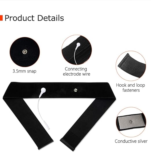 Silver Conductive Silver Fiber Electrode Waist Brace Electrode Waist pad Compatible with TENS/EMS Forfreedomlife