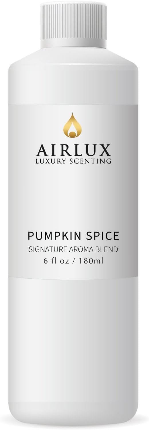 Signature Aroma Oil No. 181 Pumpkin Pie – Aroma Oil for Cold Air & Waterless Diffusers and DIY Crafts – 6.1 fl oz Eco Refill Bottle Airlux