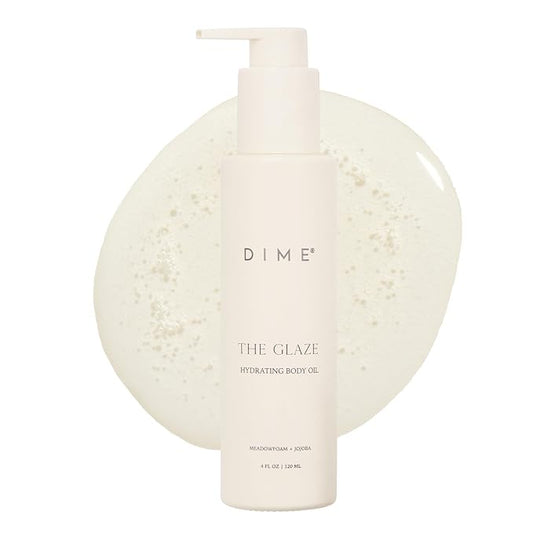 Dime Beauty Glaze Body Oil, Hydrating, Non-Greasy Massage Oil, Argan and Jojoba Oil for Skin, Bath Oil for All Over Body Glow, 4 oz / 120 ml - Bloomnest