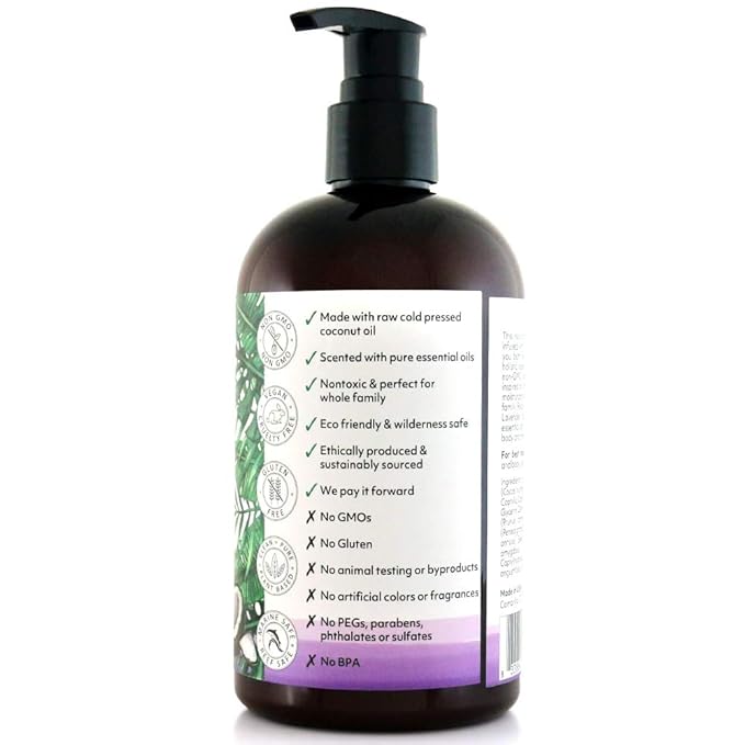 Coco Fiji Face & Body Lotion Infused With Coconut Oil | Lotion for Dry Skin | Moisturizer Face Cream & Massage Lotion for Women & Men | Lavender 12 oz, Pack of 1 - Bloomnest