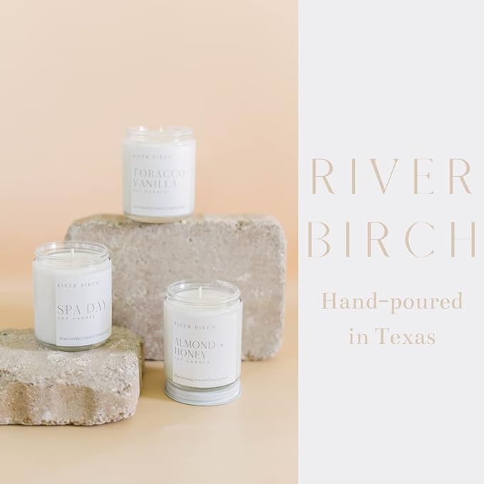 River Birch Candles Pumpkin Spice Scented Candle | Premium, All-Natural, Non-Toxic, Soy Candles | 8.5oz 40 Hr Burn Time | Cozy Relaxing Gifts for Home - Bloomnest