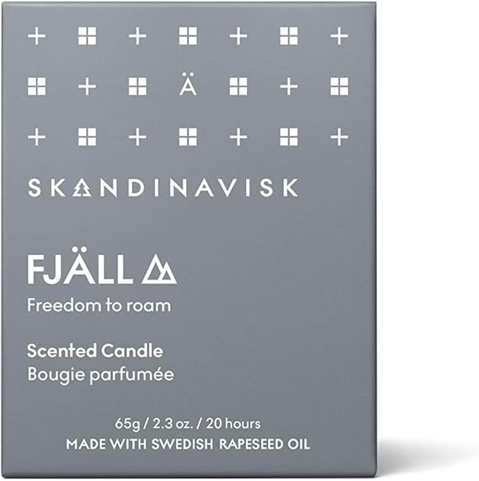 Skandinavisk FJÄLL 'Highland' Mini Scented Candle. Fragrance Notes: Heather and Thyme, Ground Berries and Leaf Sap. 2.3 oz. - Bloomnest