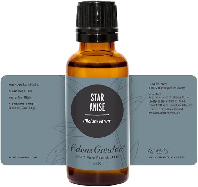 Edens Garden Star Anise Essential Oil- 100% Pure Premium Grade, Undiluted, Natural, Therapeutic, Aromatherapy, The Best for Diffuser, Candle, Laundry, Humidifiers 30 ml (1 fl oz) - Bloomnest