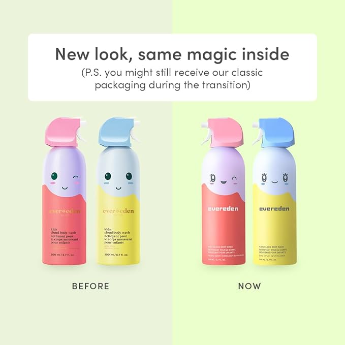 Evereden Kids Foam Soap, Cloud Body Wash (6.7 fl. oz., Juicy Citrus): Spray, Shape & Splash: The Fun, Fluffy Foam That Makes Bath Time Playtime, Hydrating Foaming Bath Soap for Sensitive Skin - Bloomnest