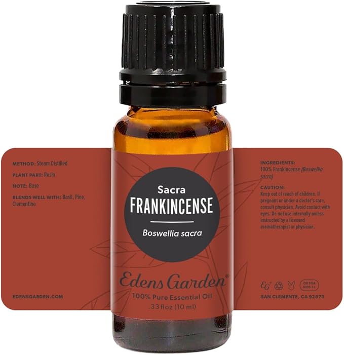 Edens Garden Frankincense- Sacra Essential Oil- 100% Pure Premium Grade, Undiluted, Natural, Therapeutic, Aromatherapy, The Best for Diffuser, Skin, Humidifiers, Kid Safe 10 ml (.33 fl oz) - Bloomnest