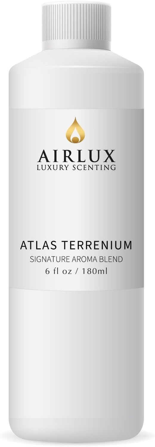 Signature Aroma Oil No. 223 Atlas Terrenium – Cardamom, Iris, Black Pepper – Aroma Oil for Cold Air & Waterless Diffusers and DIY Crafts – 180 mL, 6.1 fl oz Eco Refill Bottle Airlux