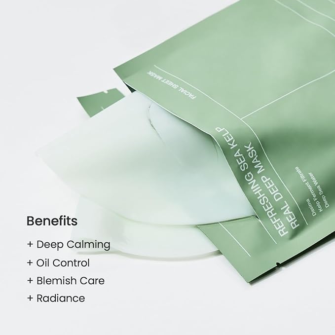 BIODANCE Repair Calming Mask Duo Set: Ceramide Panthenol & Sea Kelp Real Deep Mask, Hydrating, Calming, Soothing Face Mask for Sensitive Skin, Korean Skin Care, Valentines Day Gifts for Her - Bloomnest