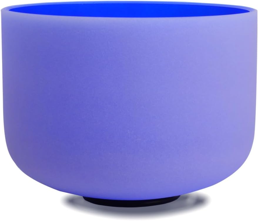 FMTY Singing Bowl Perfect Pitch 7A+9F+11D Crystal Singing Bowl with Carrying Bag, Crystal Mallet, O-Ring Pure Quartz Crystal Sound Bowl for Meditation, Yoga, Spiritual Healing (Set of 3, Colored)