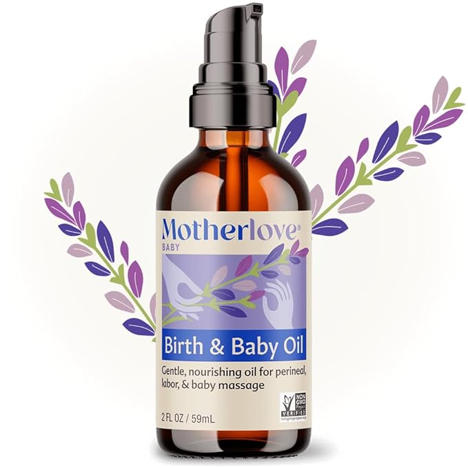 Motherlove Birth & Baby Oil (2 oz) Gentle Lavender-Infused Oil for Perineal, Labor & Baby Massage—Non-GMO, Organic Herbs - Bloomnest