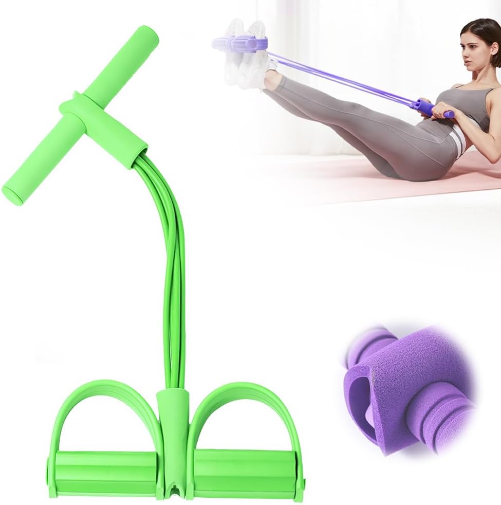 2026 New 21 Fitness Resistance Bands-4 Tube Pedal Ankle Puller, Stretching Bands for Arm and Leg Workouts, Stretching Workout Fitness Bands for Arm Weights Exercise Equipment