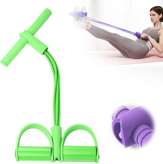 2026 New 21 Fitness Resistance Bands-4 Tube Pedal Ankle Puller, Stretching Bands for Arm and Leg Workouts, Stretching Workout Fitness Bands for Arm Weights Exercise Equipment