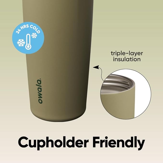 Owala FreeSip Sway Insulated Stainless Steel Water Bottle with Two-Way Spout, Built-In Straw and Bucket Handle, Made for Travel, School, and Sports, 30oz, BPA Free, Leak Proof, Off Road Owala