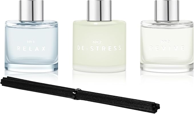 5.07 oz Reed Diffusers with 12 Black Fiber Sticks, 3 Pack Jasmine Apple Lemon Scent Diffusers for Home,Long Lasting Reed Diffuser Set, Up to 90 Days - Bloomnest