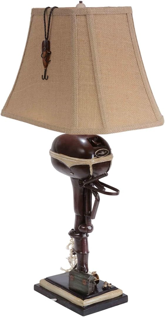 BLACK FOREST DECOR - Vintage Motor Boat Lamp - Nautical Lamp for Cabin, Living Room, Nightstand, Desk, 30" x 16" x 11" - Bloomnest