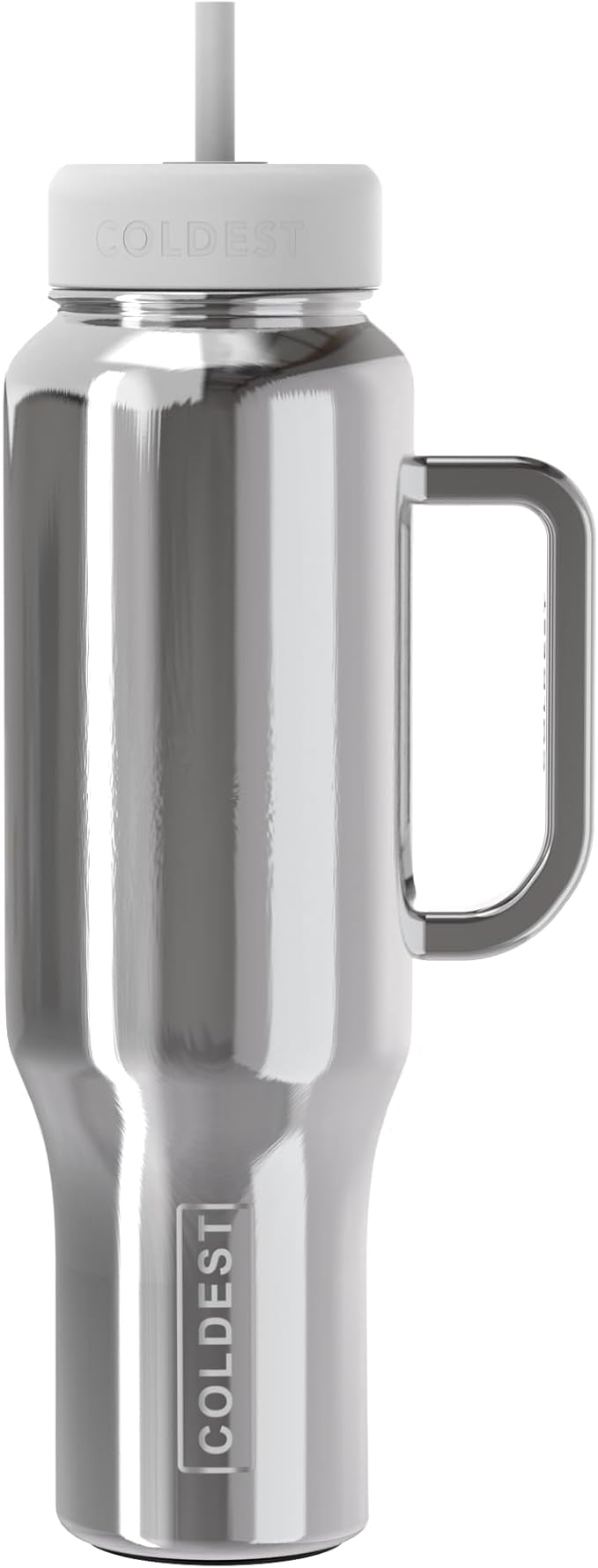 Coldest Tumbler with Handle and Straw, 100% Spill Proof Tumbler with Straw (3 Lids), Stainless Steel Insulated Leakproof Tumblers for Women Men, Cup Holder Friendly, 46 oz (Starship Reflections) - Bloomnest