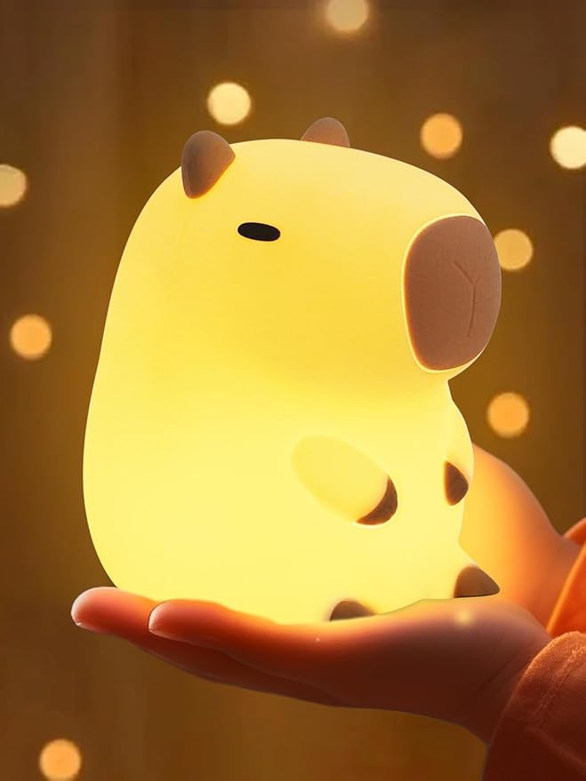 YuanDian Capybara Night Light - Adorable Silicone Lamp for Kids, Babies, Adults | Cute Capybara Gift, Nursery Bedroom Decor - Bloomnest