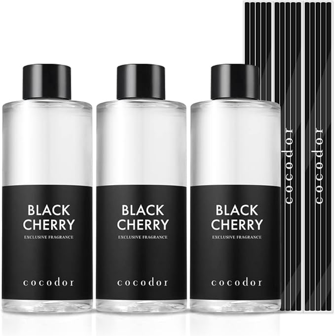 Cocod'or COCODOR Reed Diffuser Oil Refill/Black Cherry /6.7oz / 3 Pack/Aromatherapy, Home Fragrance, Scented Oils, Oils for Reed Diffuser, Bathroom Home Decor - Bloomnest