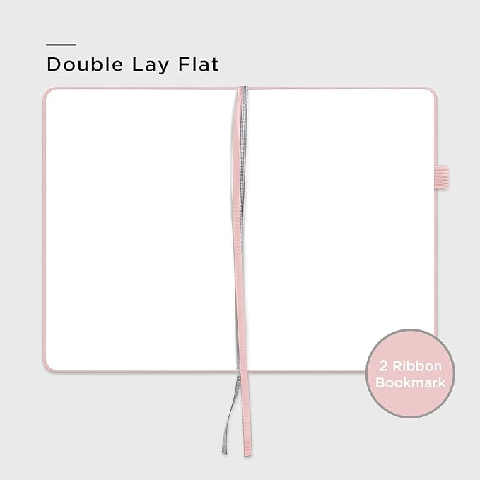 &And Per Se Blank Journal Notebook, 160 Pages, A5 5.7 x 8 inches 100 gsm Thick Paper Notebook Journals for Writing, Hardcover Notebook(1 Pack, pink) - Bloomnest