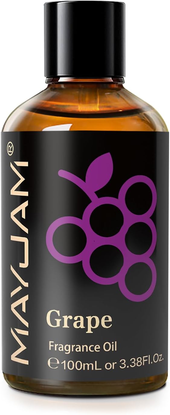 MAYJAM 100ML/3.38FL.OZ Grape Fragrance Oils with Glass Dropper, Essential Oils for Diffusers for Home, Long Lasting Scented Oils for Diffusers Soap Candle Making - Bloomnest