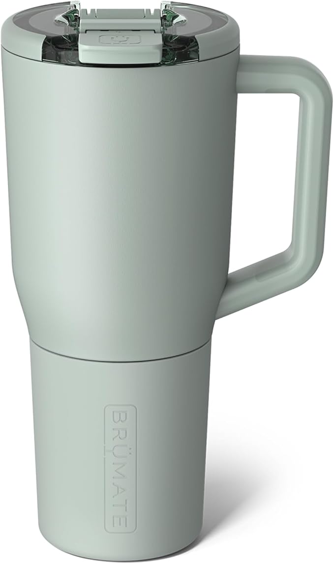 BrüMate Müv - 35oz 100% Leak Proof Insulated Coffee Mug with Handle & Lid - Stainless Steel Coffee Travel Mug - Double Walled Coffee Cup (Sage) - Bloomnest