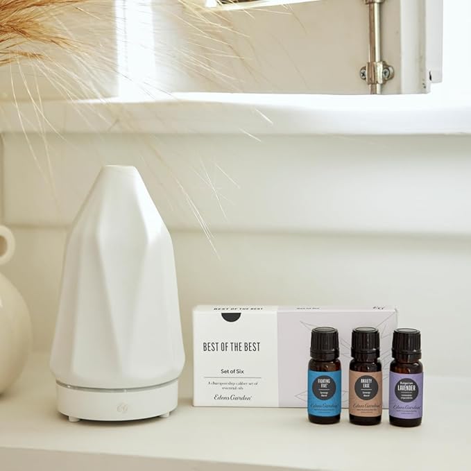 Edens Garden Essential Oils Best of The Best 6 Set – 100% Pure Therapeutic Grade Aromatherapy Oil: Fighting Five, Good Night, Joy, Lavender, Lemon & Peppermint - for Diffusers & Home, 10 ml/ 6 Pack - Bloomnest