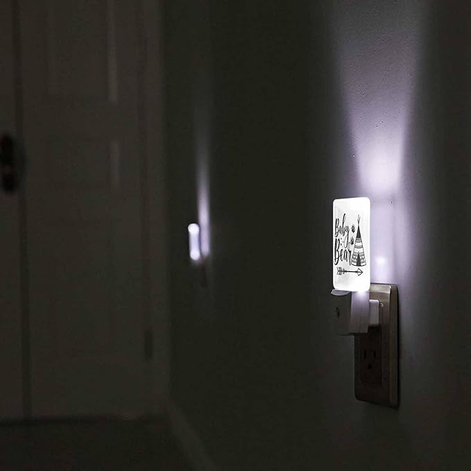 LED Night Light,Funny Bear Slogan Inscription LED Night Light Plug into Wall with Dusk to Dawn Light Sensor White Energy Efficient Nightlight for Bedroom Bathroom Hallway Living Room Kitchen - Bloomnest