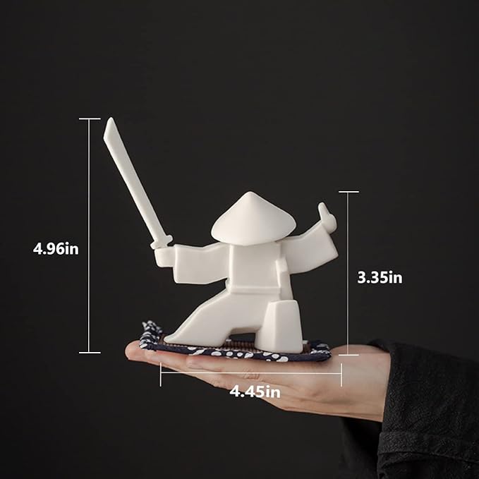 LYART Tea Pet Warrior Statue Figurine Tea Ornament Accessories Cute Kung Fu Tea Decoration Gift for Tearoom Home Office Children's Day Gift for Tea Lover - Bloomnest