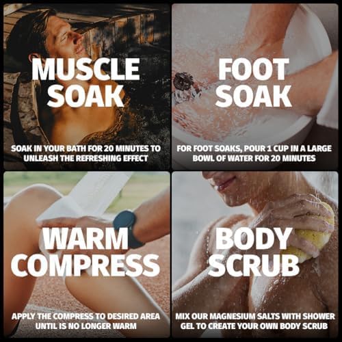 5 Pack Bundle: Coach Soak Recovery Bath Soak, Epsom Salt Bulk, Bath Salts Bulk, 5 Pack Bundle - Total of 15 Pounds (Mixed Bundle) - Bloomnest