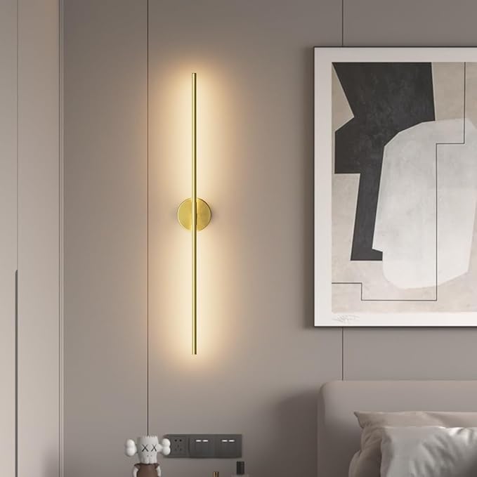 40In Modern Gold Hardwired Bathroom Sconce Vanity Light Bar Over Mirror 3000K Bathroom Light Fixture 360° Rotatable for Bedroom Living Room - Bloomnest