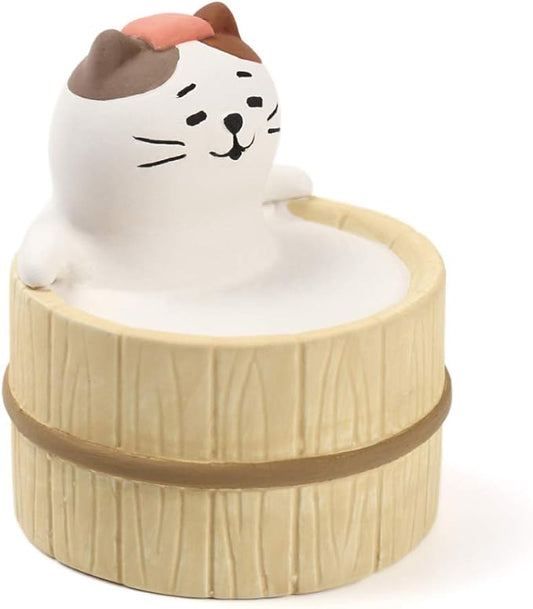 Aroma Ceramic Stone Diffuser [Japan Import] Aromatherapy Essential Oil Diffuser, Non Electric, Passive, Unique, Cute, Animal, Design for Women, Men, and Gifts (Bathing Cat) - Bloomnest