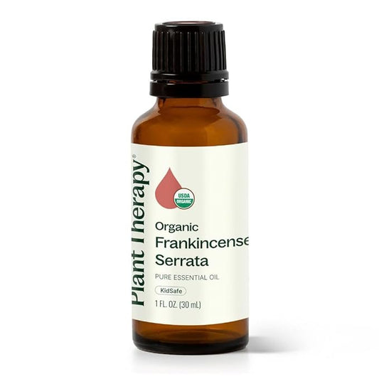 Plant Therapy Organic Frankincense Serrata Essential Oil 100% Pure, USDA Certified Organic, Undiluted, Natural Aromatherapy, Therapeutic Grade 30 mL (1 oz) - Bloomnest