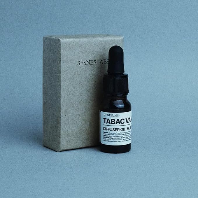Tabac Vanille Diffuser Oil, Niche Fall/Winter Scent, Tobacco Leaf, Vanilla, Spices, Musk Essential Oils Blend for Ultrasonic Diffuser (.33 oz/10 ml) - Bloomnest