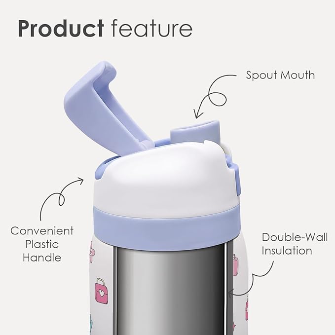 Nurse Stainless Steel Water Bottle, In My Nurse Era, Vacuum Insulated, Push-Button Lid, 32 oz, Gifts for Medical Students Women Girls Friends Teens Birthday Christmas SANDJEST