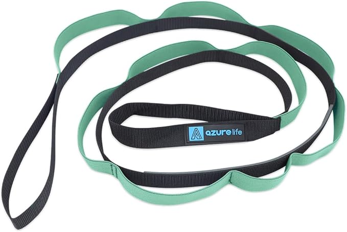 Premium Durable Stretch Straps with Loops, Stretching Strap for Physical Therapy, Multi-Loop Yoga Strap Fitness Exercise Strap for Yoga, Pilates, Dance, Flexibility&Exercise - Bloomnest