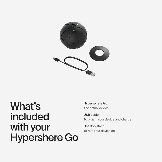 Hyperice Hypersphere Go - Vibrating Massage Ball for Muscle Recovery, Myofascial Release and Soreness Relief - Portable Fitness Massager, Perfect for use at The Gym, or at Home - FSA and HSA - Bloomnest