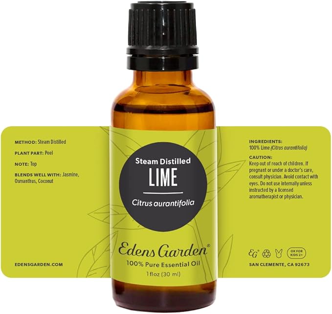 Edens Garden Lime- Steam Distilled Essential Oil- 100% Pure Premium Grade, Undiluted, Natural, Therapeutic, Aromatherapy, The Best for Diffuser, Candle, Laundry, Humidifiers 30 ml (1 fl oz) EdensGarden